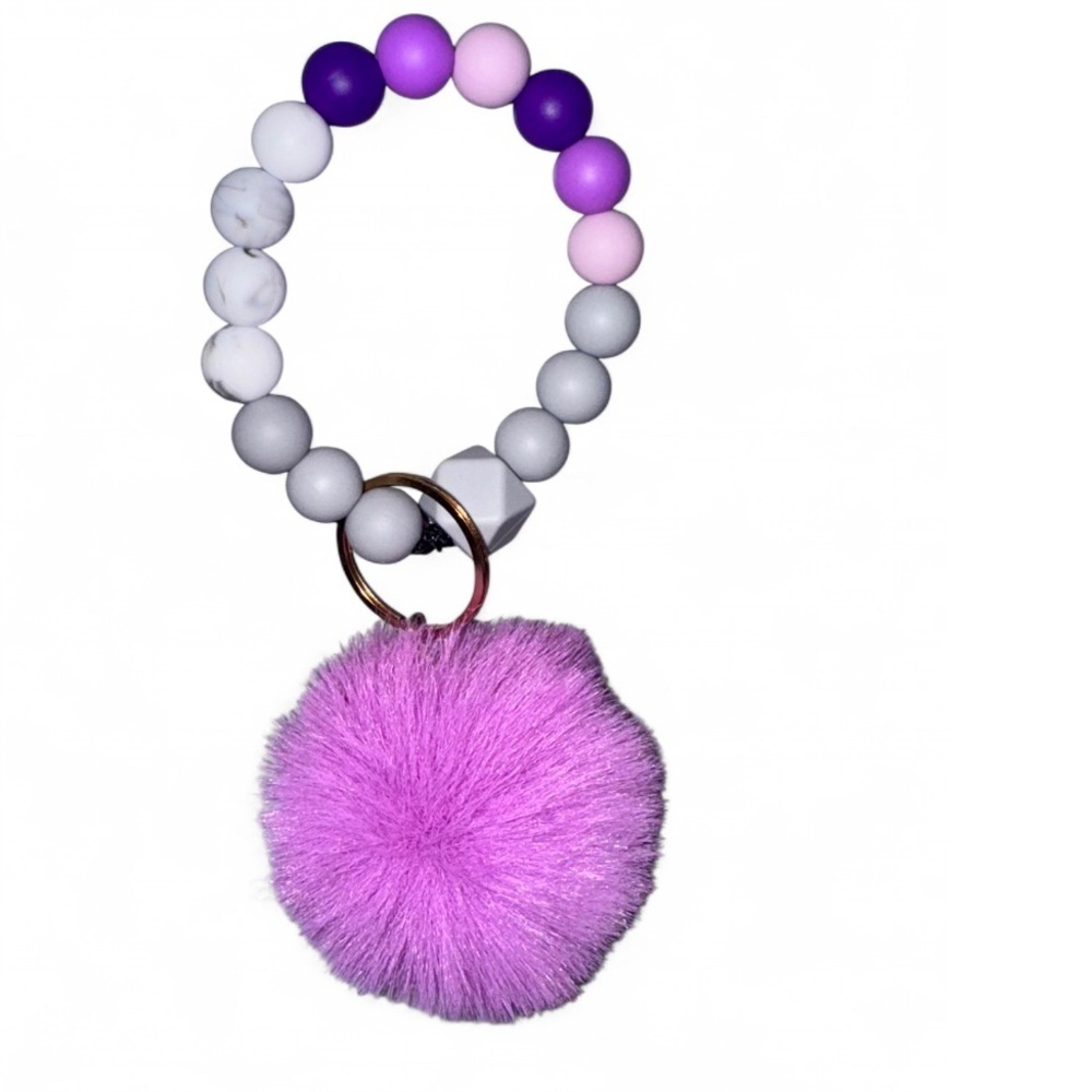 Amethyst Aura Women’s Silicone Beaded Keychain - Picture 5 of 8